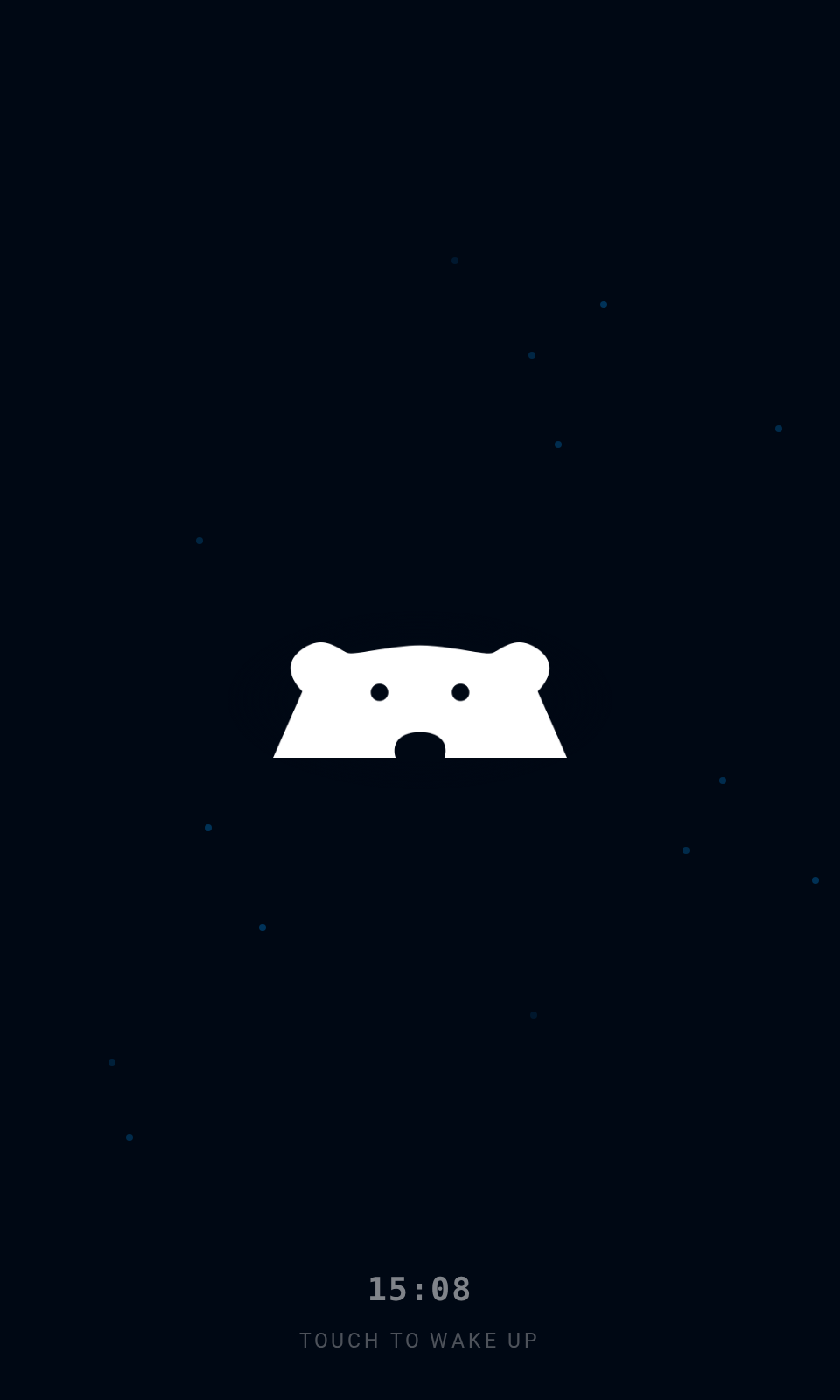 Pulse keypad idle screen with Bearbox branding