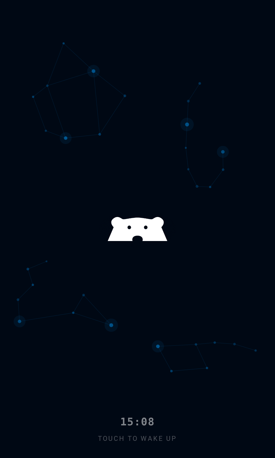 Constellations keypad idle screen with Bearbox branding